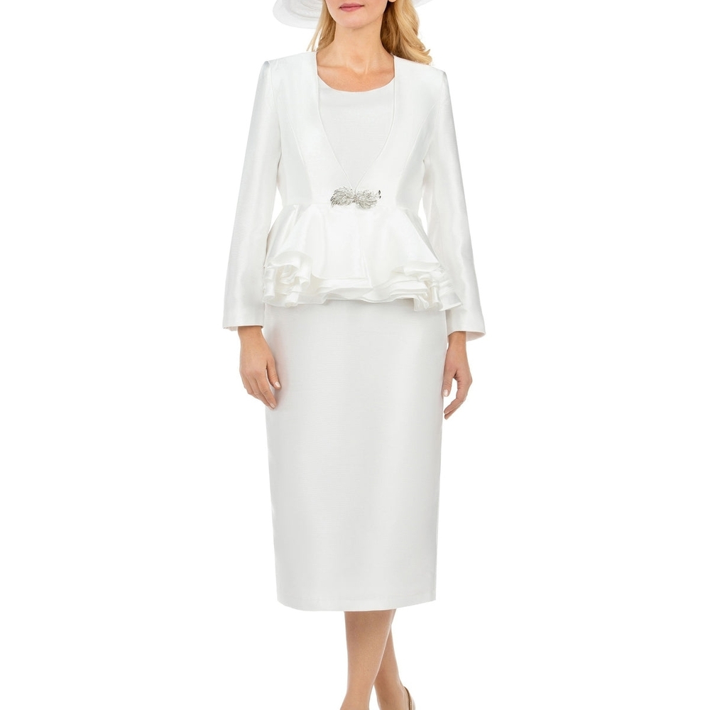 Giovanna Collection White 3-Piece Dress Ensemble